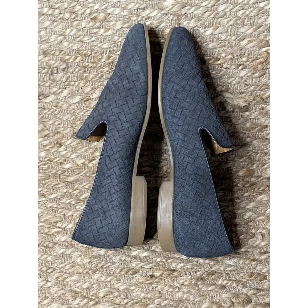 ALDO Men's 7.5 Blue Weave Woven Loafers Shoes Casual Pointed Toe Slip-On Comfort